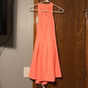 Coral skater style dress